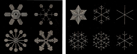 fig. 2 Gottfried Semper, « Flocons » in Der Stil, t. I (éd. 1878), p. xxv-xxvi.