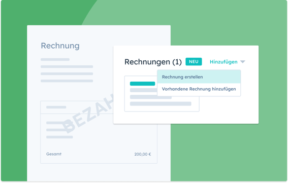 Rechnung erstellen oder bestehende Rechnung hinzufügen