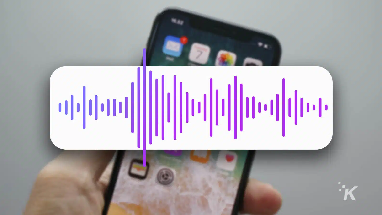 ai generated voice icon with iphone