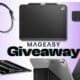 Mageasy tech accessory giveaway announcement.