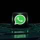 3D WhatsApp logo on glowing green background