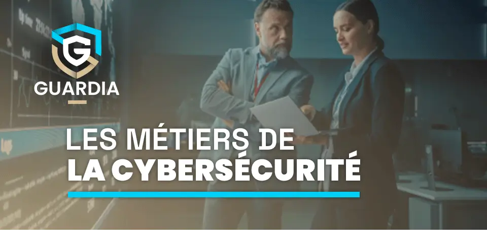 Bannière présentant divers métiers de la cybersécurité