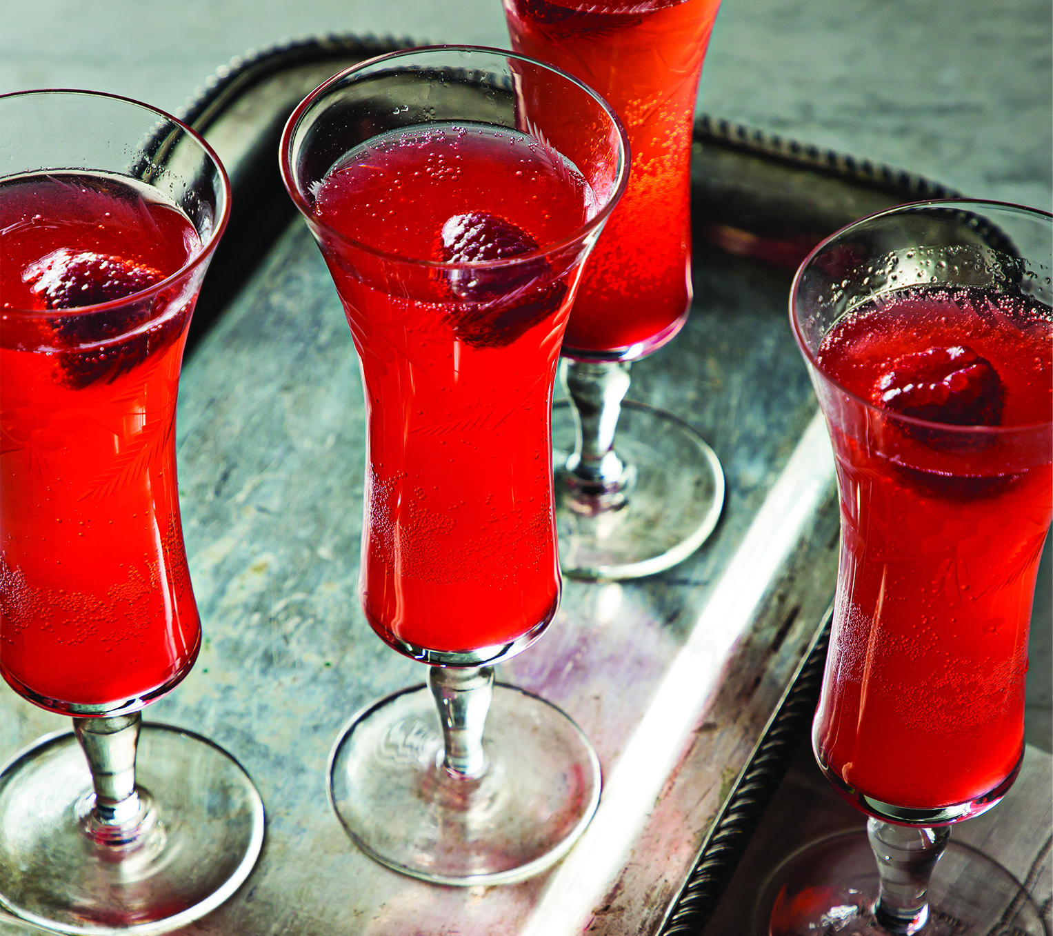 Cocktail au champagne et à la framboise par Cuisine Solutions