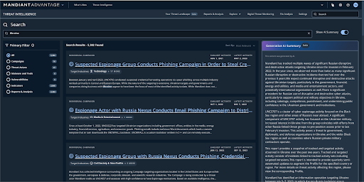 Mandiant Threat Intel summaries