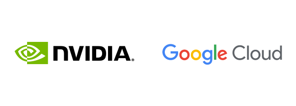NVIDIA と Google Cloud のロゴ