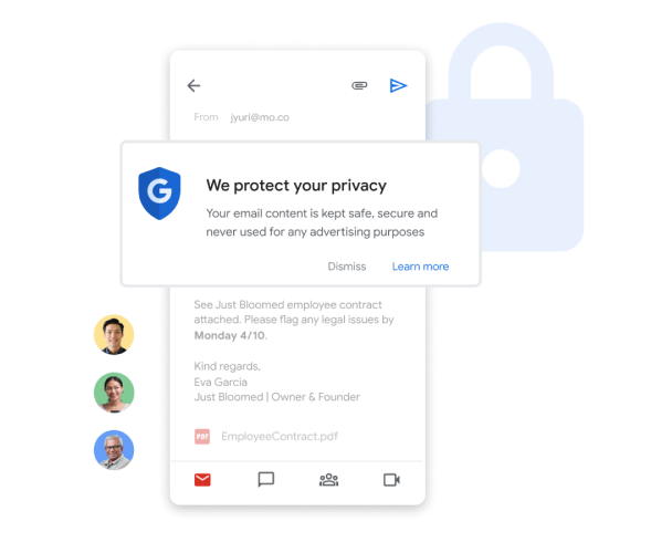 Gmail 為您的公司提供企業級安全保障
