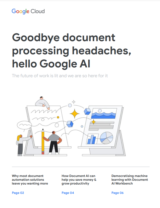 Ebook cover showing document processing graphic and Ebook title