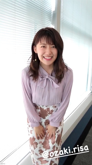 尾崎里紗アナの乳