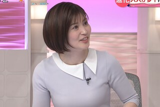 鈴江奈々アナがおっぱい強調 (1)