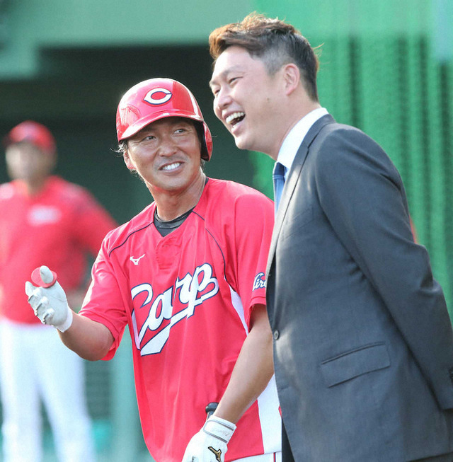 有吉弘行、元カープ新井貴浩の“巨体”に震撼