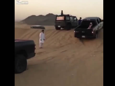 Tow Strap Snaps Into Arabs Face