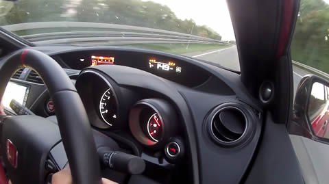 2016 Honda Civic Type R 170mph Autobahn Top Speed Run