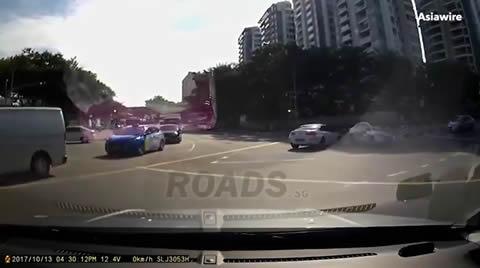 Car Appears out of Nowhere to Cause Crash