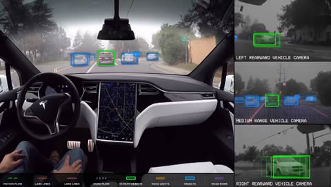 Tesla Self-Driving Demonstration