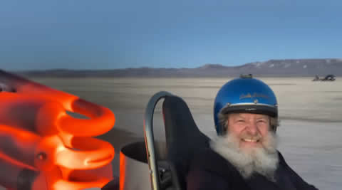 Crazy Rocketman Riding the Beast jet engine go kart