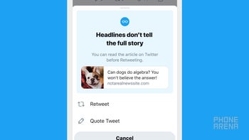 Twitter's 'read before sharing' test is spreading to iOS