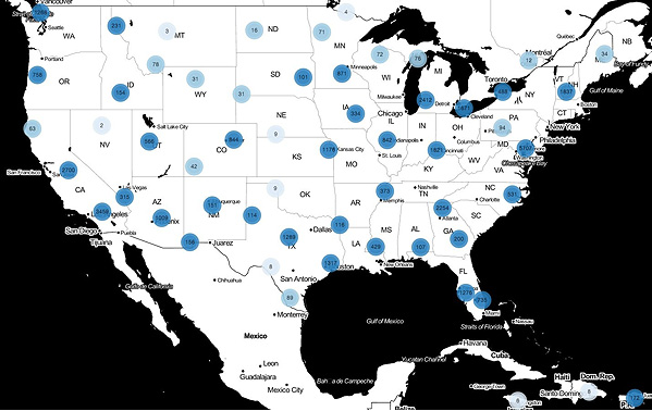 Map shows that he FCC Speed Test app has generated results from all 50 states - FCC Speed Test app reaches 30,000 downloads in first week, generates 40,000 collections of data