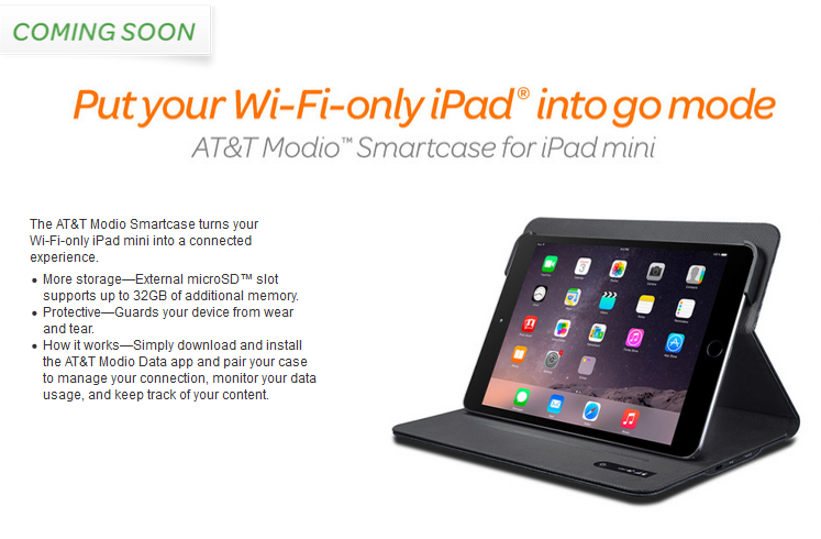 AT&amp;amp;T Modio gives your Wi-Fi only iPad a connection to AT&amp;amp;T&#039;s 4G LTE network - AT&amp;T Modio gives 4G LTE connectivity to certain Wi-Fi only Apple iPad models