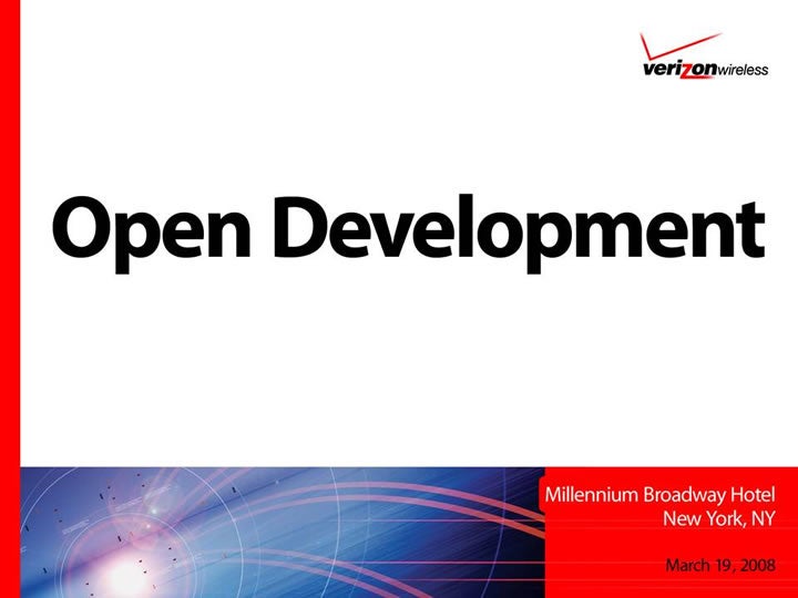 Verizon&#039;s Open Development Conference held today