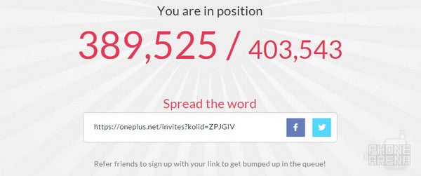 After signing up, you&#039;ll be given a referral link. You&#039;ll be bumped up in the queue for every person who signs up via your link. - How to get a OnePlus 2 invitation
