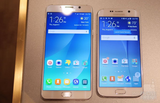 Samsung Galaxy Note5 vs Galaxy S6: first look