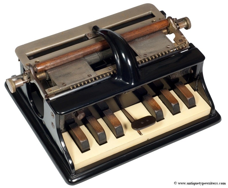 An Early Hall Braille typewriter employing the piano keyboard concept&quot;&amp;nbsp - There is nothing wrong with &quot;stealing&quot; ideas, it is outright &quot;copying&quot; that is bad