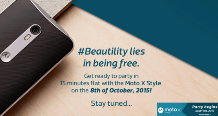 Flipkart will launch the Motorola Moto X Style in India on October 8th - Motorola Moto X Style Indian launch teased by Flipkart for October 8th