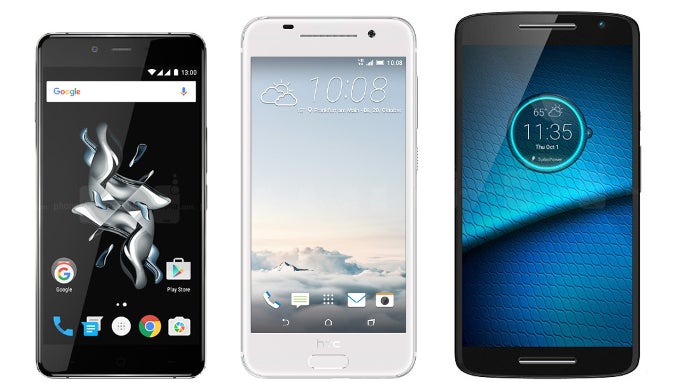 OnePlus X vs HTC One A9 vs Motorola DROID MAXX 2: specs comparison