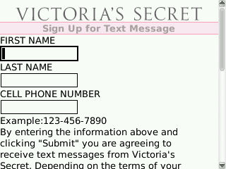 Victoria Secret&#039;s mobile web site has something for every body