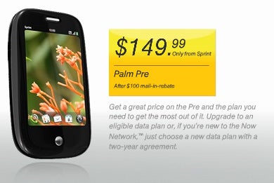 Sprint has lowered the Palm Pre&#039;s price by $50 - Sprint gives the Palm Pre a price cut