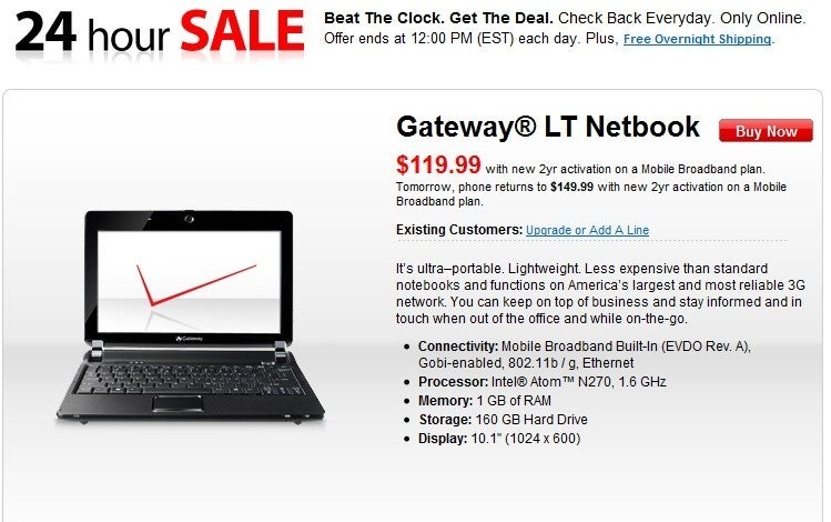 UPDATE 24 Hour Sale: Verizon&#039;s LG enV Touch and Gateway Netbook