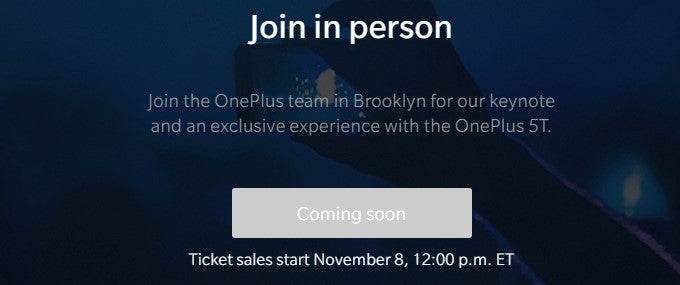 OnePlus to charge a $40 fan fee for its 5T event, but it&#039;s all for a good cause