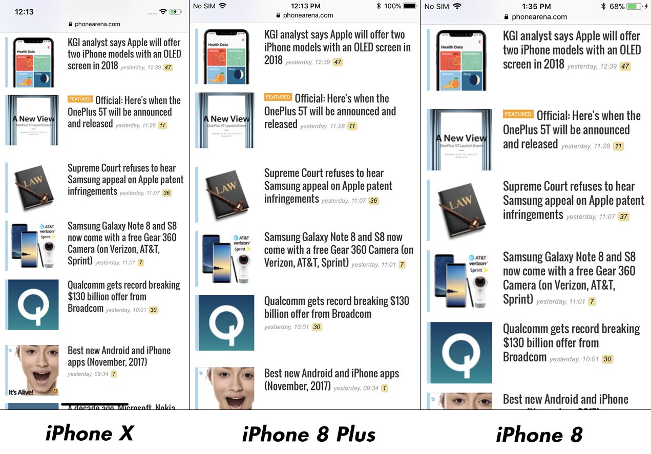 The new aspect ratio of the iPhone X does fit more content than the iPhone 8 on one screen, but it depends on the scaling, too, while  - /www.phonearena.com/news/You-got-cropped-Galaxy-S8-and-S8-video-display-grief-comes-in-stages-heres-why_id93264&quot; title=&quot;You got cropped! Galaxy S8 and S8+ video display grief comes in stages, here&#039;s why&quot; class=&quot;previewtooltip&quot; data-id=&quot;93264&quot; data-type=&quot;article&quot; rel=&quot;&quot;&gt;video compatibility is in favor of the legacy design - What&#039;s your preferred phone screen aspect ratio?