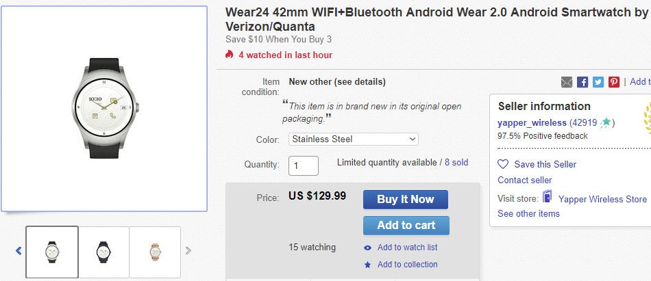 Deal: Verizon&#039;s Wear24 smartwatch is up for grabs on eBay for just $130 ($220 off)