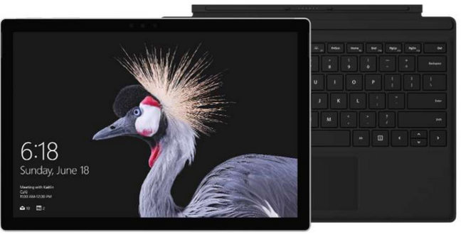 The Surface Pro is bundled with a Black Type Cover in these deals - A Surface Pro and Black Type Cover Bundle starts at $1,099