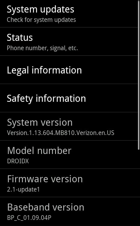 Motorola DROID X firmware update now being rolled out