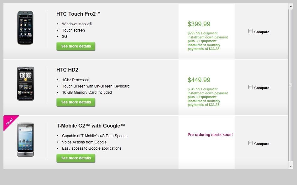 T-Mobile will soon begin to accept pre-orders for the G2
