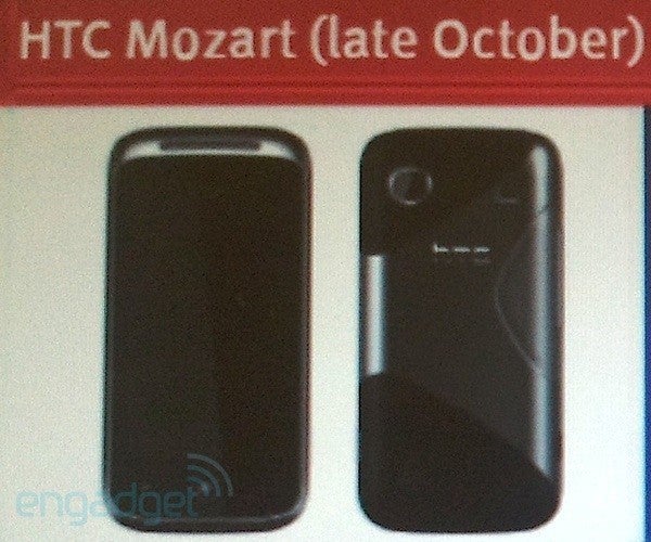 HTC Mozart - HTC will showcase its Windows Phone 7 gear on October 11th as well