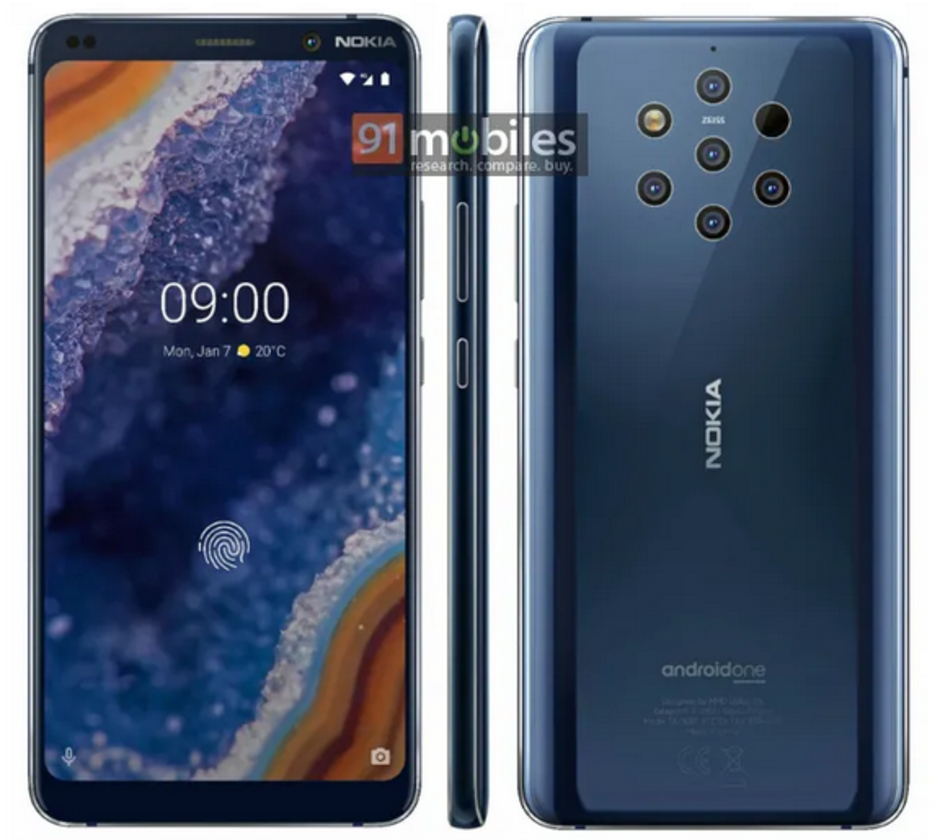 Another press render of the Nokia 9 PureView - Press render for the Nokia 9 PureView surfaces