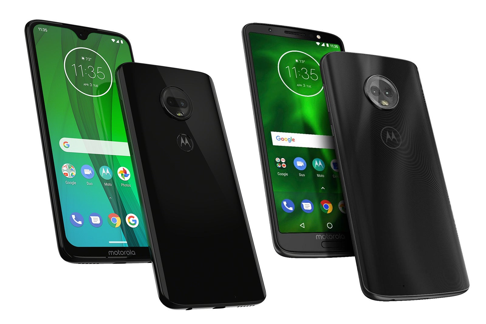 Moto G7 on the left vs Moto G6 on the right - Moto G7 vs Moto G6: is it worth upgrading?