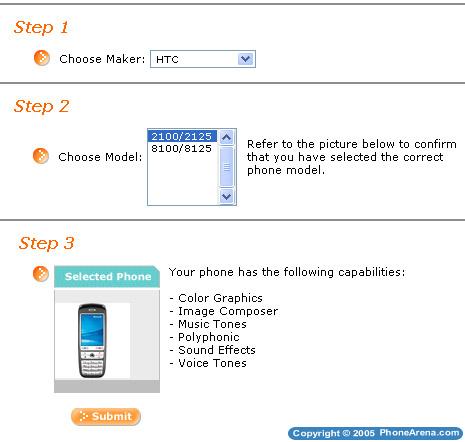 HTC Wizard and Tornado show up on Cingular&#039;s website