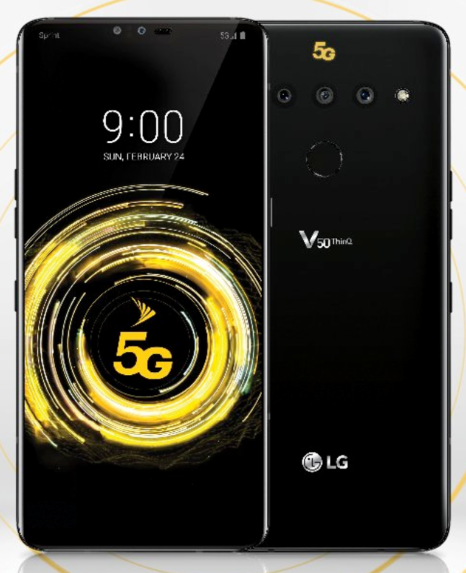 Leaked LG V50 ThinQ press render - LG teases V50 ThinQ with 5G support and attachable second display