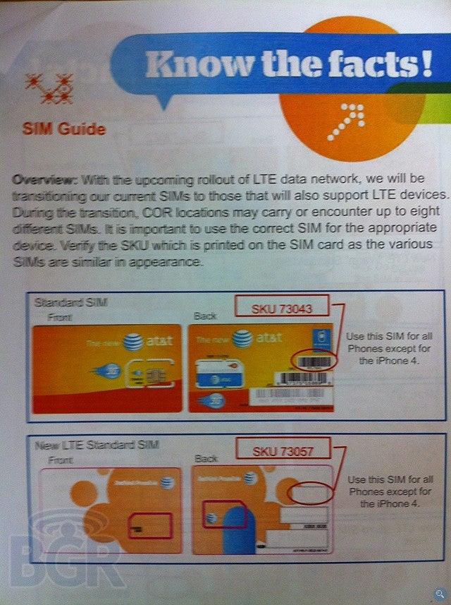 AT&amp;T prepping SIM cards for LTE switch