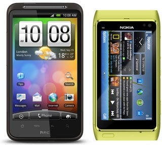 HTC Desire HD (L) and Nokia N8 (R) both now available from Vodafone U.K. - Vodafone U.K. now offering Nokia N8 and HTC Desire HD