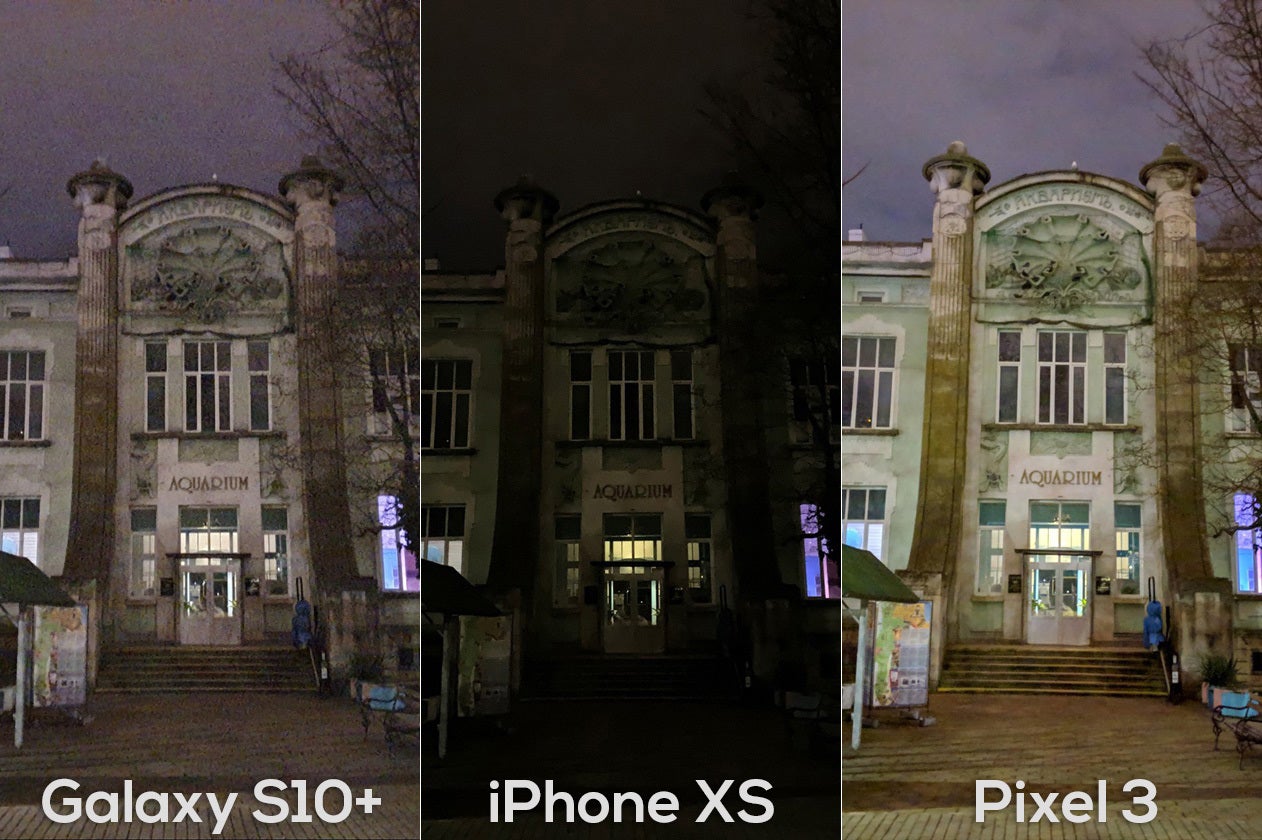 Galaxy S10+ vs Pixel 3 vs iPhone XS: NIGHT camera comparison