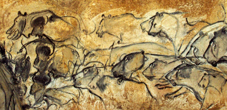 Lions chasing prey, Chauvet Cave, France, circa 30,000-28,000 B.C. - The pros and cons of Dark Mode: Here&#039;s when to use it and why