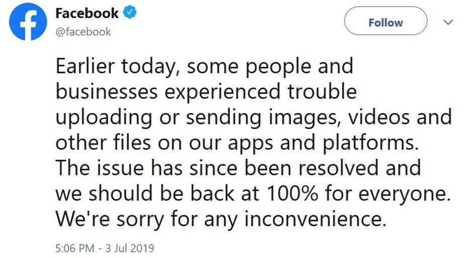 Facebook says that the issues that users experienced on Tuesday have been resolved - It&#039;s not you, it&#039;s Facebook, Messenger, Instagram and WhatsApp; all four are currently down