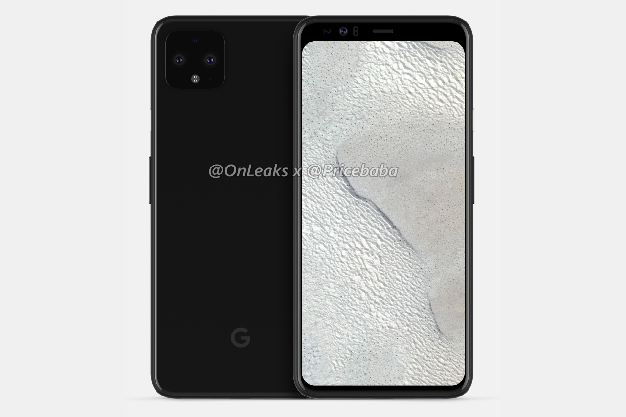 Google Pixel 4 CAD-based render - Massive Google Pixel 4 XL design leak reveals all, huge top bezel included