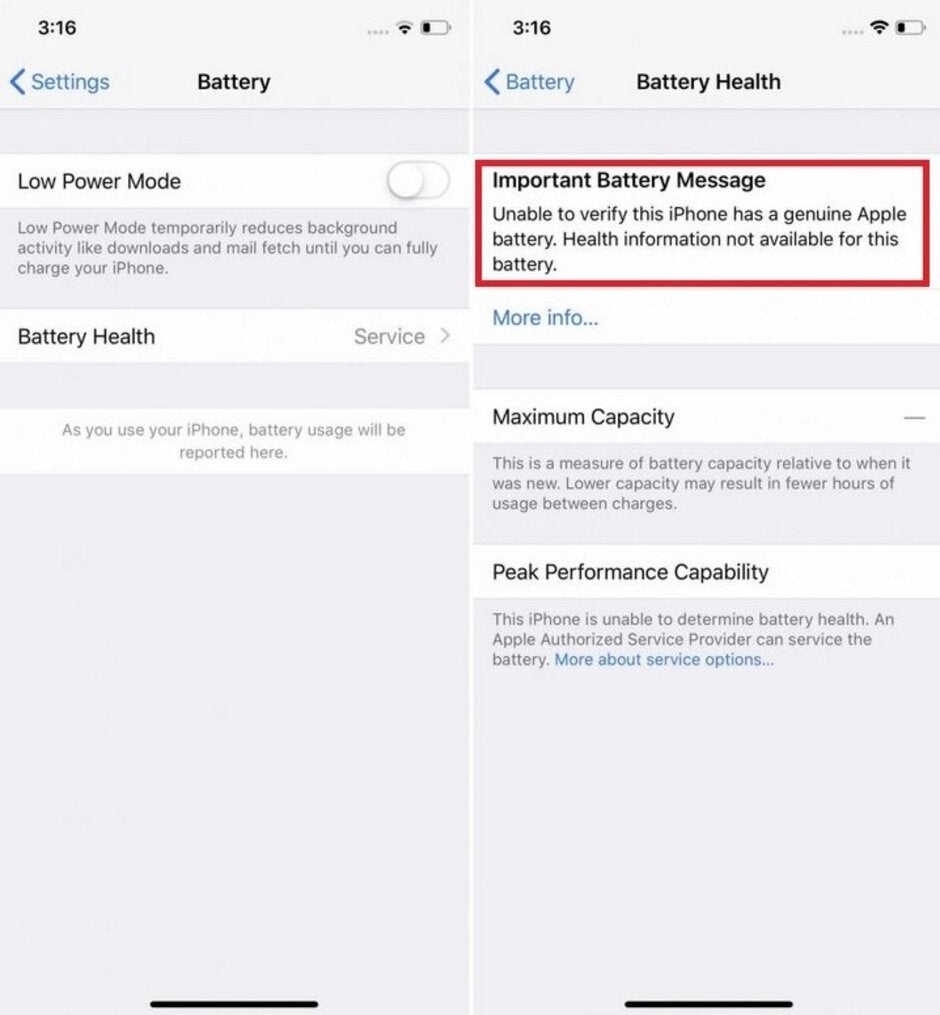 Those who don&#039;t have their iPhone battery replaced by Apple will be blocked from seeing the Battery Health Indicator - Apple blocks iPhone feature if you go elsewhere to replace the battery