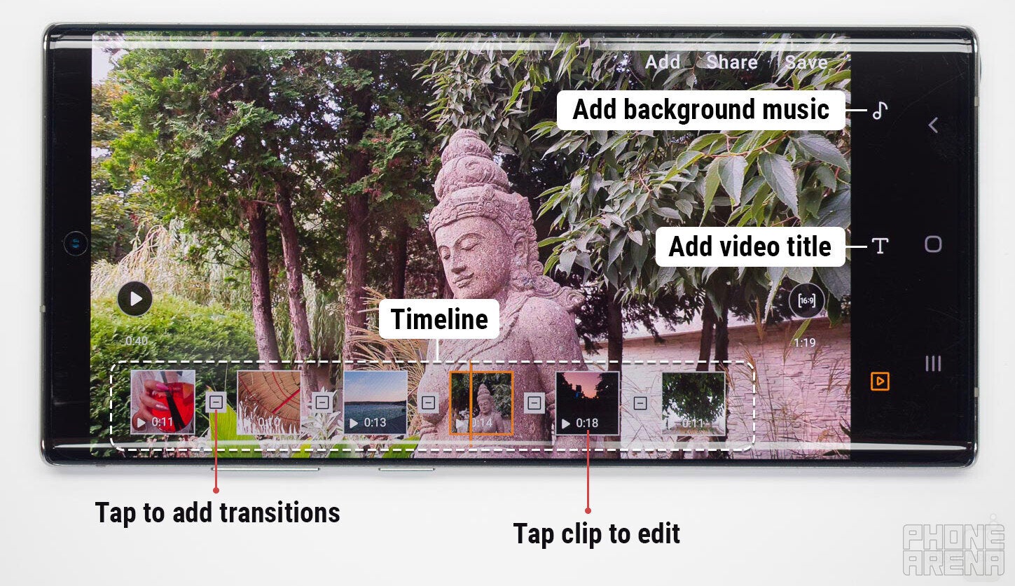 Combining multiple videos with the Galaxy Note 10 video editor - How to edit videos with the Samsung Galaxy Note 10 video editor